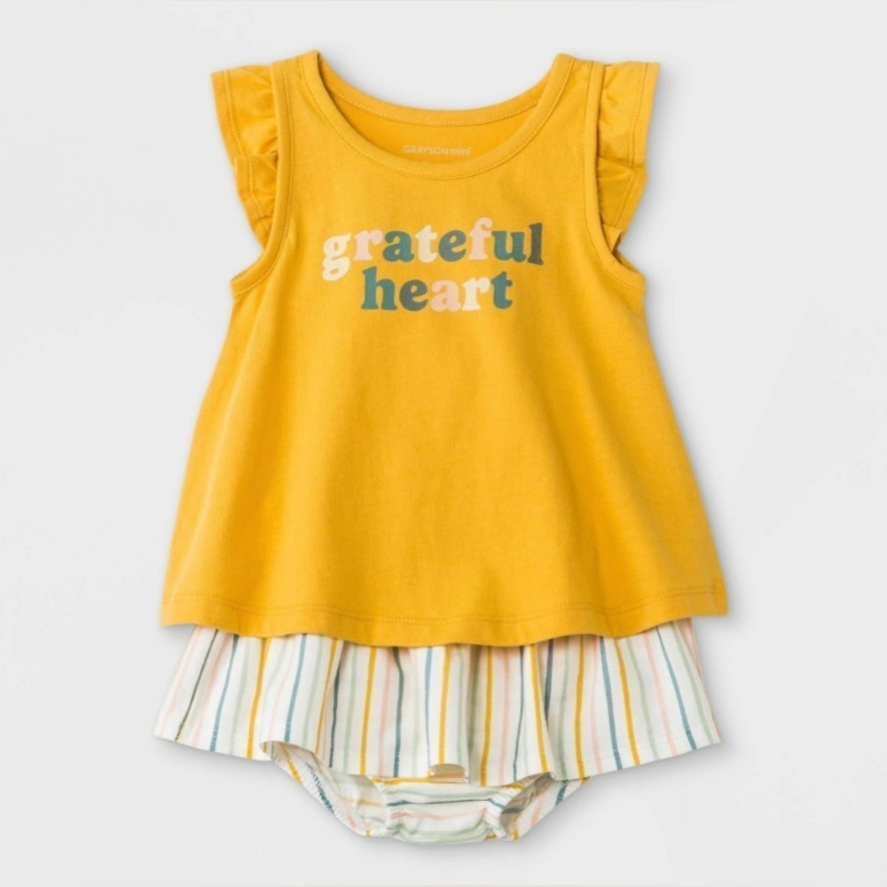 NWT Two Piece Grayson Mini Hello Adorable Shirt and Skort Set Newborn